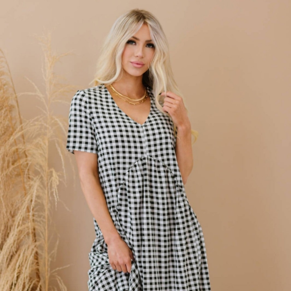 Womens Love of My Life Gingham Dress